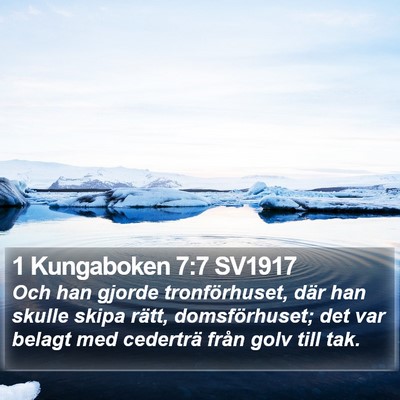 1 Kungaboken 7:7 SV1917 Bible Verse Image