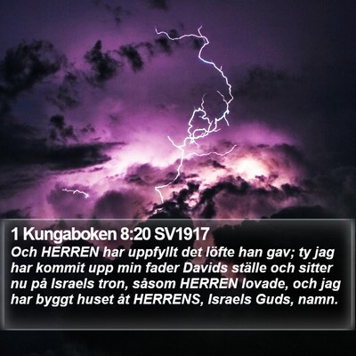 1 Kungaboken 8:20 SV1917 Bible Verse Image
