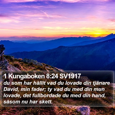1 Kungaboken 8:24 SV1917 Bible Verse Image