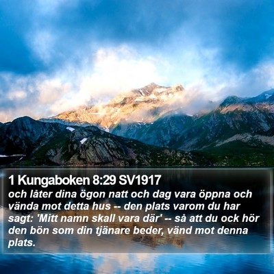 1 Kungaboken 8:29 SV1917 Bible Verse Image