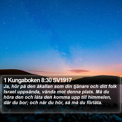 1 Kungaboken 8:30 SV1917 Bible Verse Image