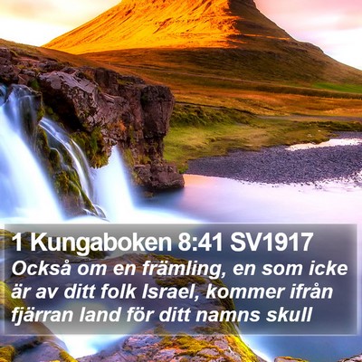 1 Kungaboken 8:41 SV1917 Bible Verse Image