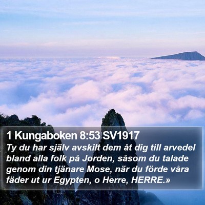 1 Kungaboken 8:53 SV1917 Bible Verse Image