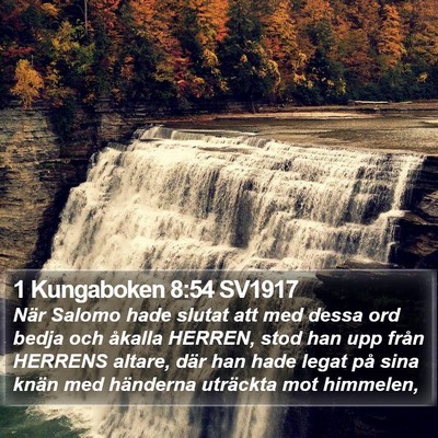 1 Kungaboken 8:54 SV1917 Bible Verse Image