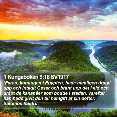 1 Kungaboken 9:16 SV1917 Bible Verse Image