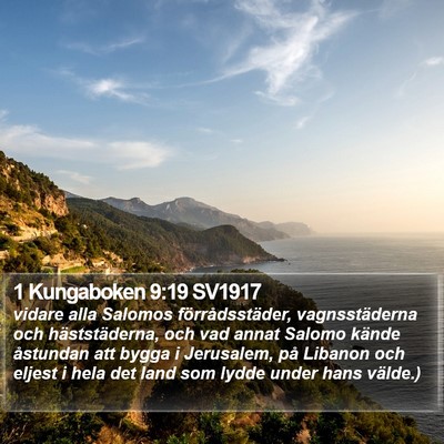 1 Kungaboken 9:19 SV1917 Bible Verse Image