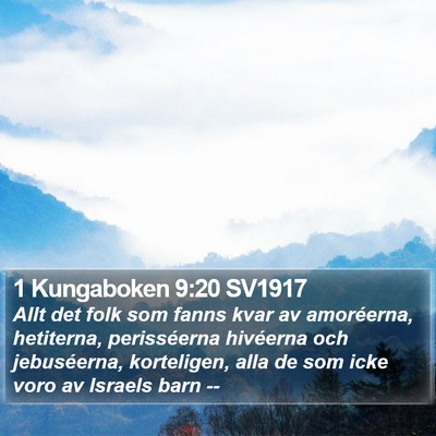 1 Kungaboken 9:20 SV1917 Bible Verse Image
