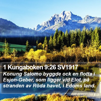 1 Kungaboken 9:26 SV1917 Bible Verse Image