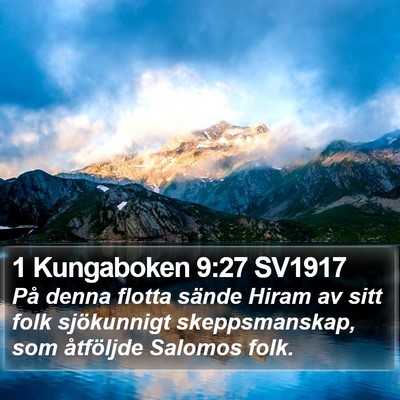 1 Kungaboken 9:27 SV1917 Bible Verse Image