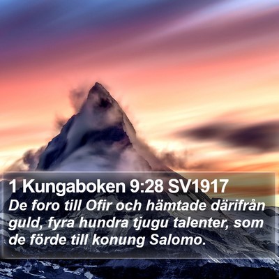 1 Kungaboken 9:28 SV1917 Bible Verse Image