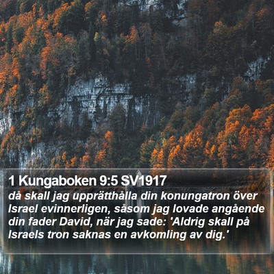1 Kungaboken 9:5 SV1917 Bible Verse Image