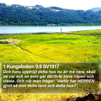 1 Kungaboken 9:8 SV1917 Bible Verse Image