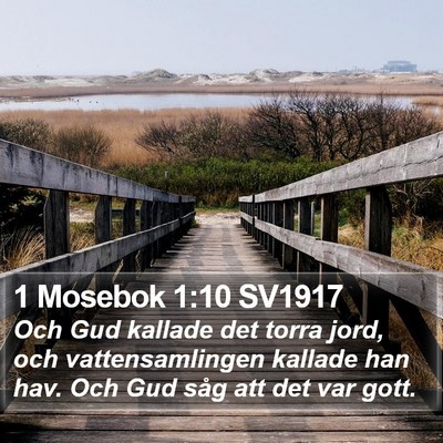 1 Mosebok 1:10 SV1917 Bible Verse Image
