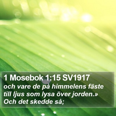 1 Mosebok 1:15 SV1917 Bible Verse Image