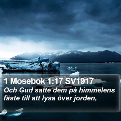 1 Mosebok 1:17 SV1917 Bible Verse Image