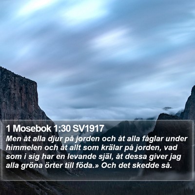 1 Mosebok 1:30 SV1917 Bible Verse Image