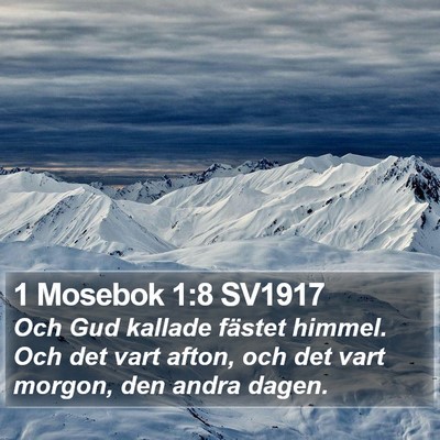 1 Mosebok 1:8 SV1917 Bible Verse Image