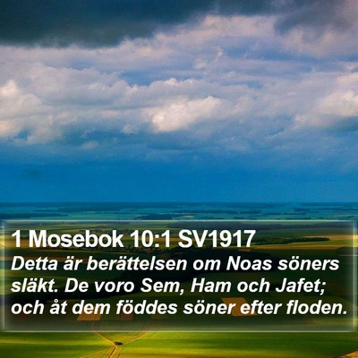 1 Mosebok 10:1 SV1917 Bible Verse Image