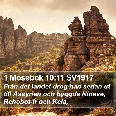 1 Mosebok 10:11 SV1917 Bible Verse Image