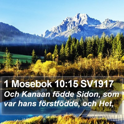 1 Mosebok 10:15 SV1917 Bible Verse Image