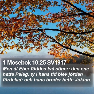 1 Mosebok 10:25 SV1917 Bible Verse Image