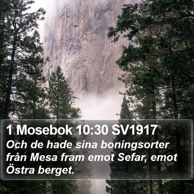 1 Mosebok 10:30 SV1917 Bible Verse Image