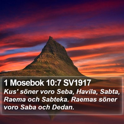 1 Mosebok 10:7 SV1917 Bible Verse Image