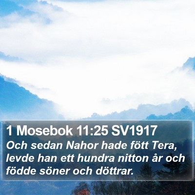 1 Mosebok 11:25 SV1917 Bible Verse Image