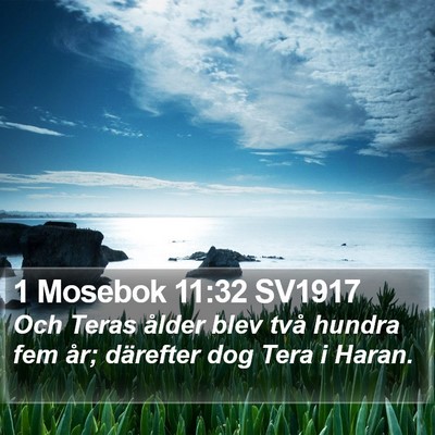 1 Mosebok 11:32 SV1917 Bible Verse Image