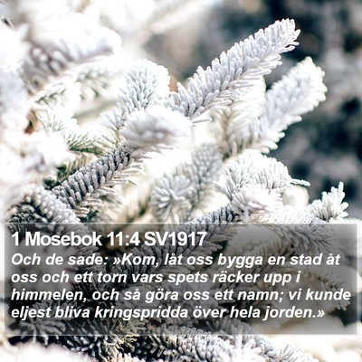 1 Mosebok 11:4 SV1917 Bible Verse Image