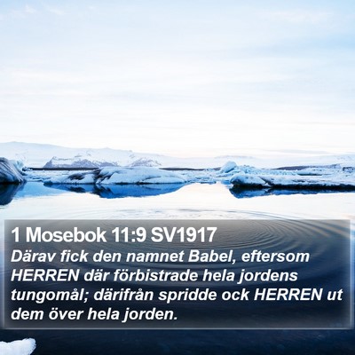 1 Mosebok 11:9 SV1917 Bible Verse Image