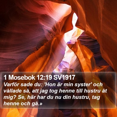 1 Mosebok 12:19 SV1917 Bible Verse Image