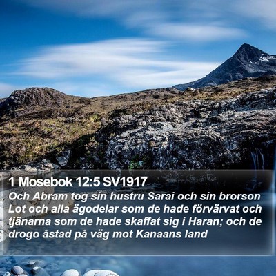 1 Mosebok 12:5 SV1917 Bible Verse Image