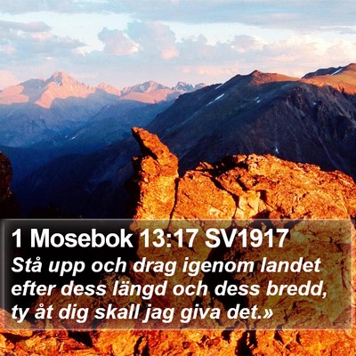 1 Mosebok 13:17 SV1917 Bible Verse Image