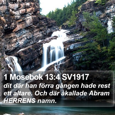 1 Mosebok 13:4 SV1917 Bible Verse Image