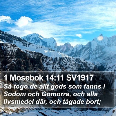1 Mosebok 14:11 SV1917 Bible Verse Image