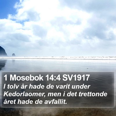 1 Mosebok 14:4 SV1917 Bible Verse Image