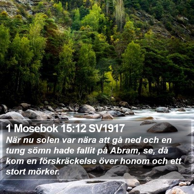 1 Mosebok 15:12 SV1917 Bible Verse Image