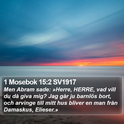 1 Mosebok 15:2 SV1917 Bible Verse Image