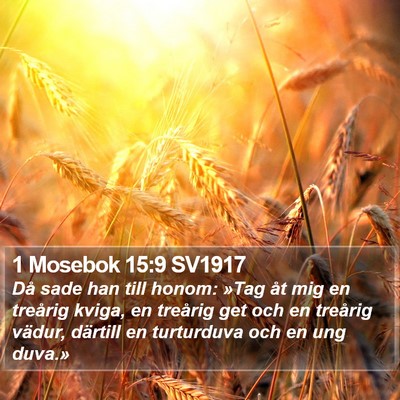 1 Mosebok 15:9 SV1917 Bible Verse Image