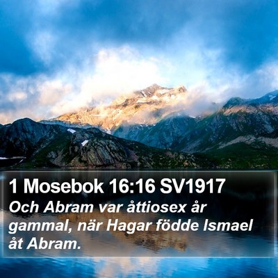 1 Mosebok 16:16 SV1917 Bible Verse Image