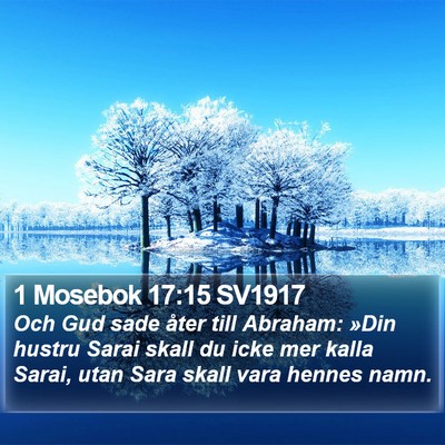 1 Mosebok 17:15 SV1917 Bible Verse Image