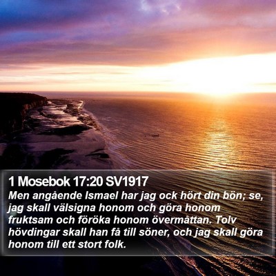 1 Mosebok 17:20 SV1917 Bible Verse Image