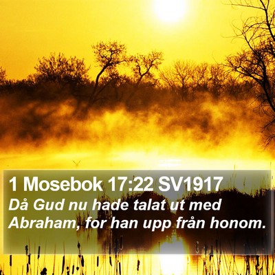 1 Mosebok 17:22 SV1917 Bible Verse Image