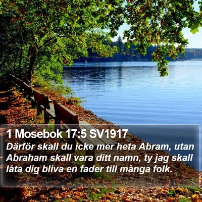1 Mosebok 17:5 SV1917 Bible Verse Image