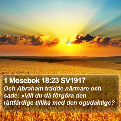 1 Mosebok 18:23 SV1917 Bible Verse Image