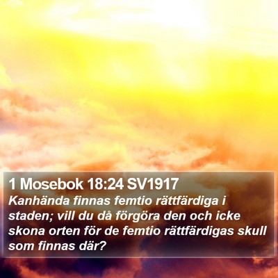 1 Mosebok 18:24 SV1917 Bible Verse Image