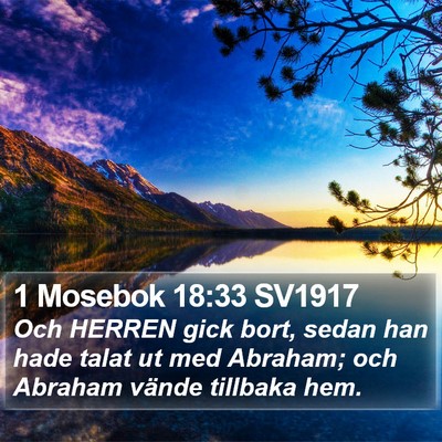 1 Mosebok 18:33 SV1917 Bible Verse Image