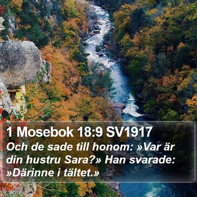 1 Mosebok 18:9 SV1917 Bible Verse Image