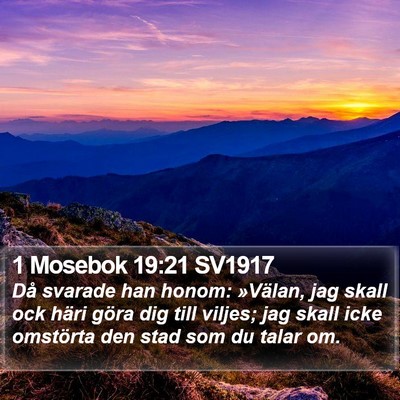1 Mosebok 19:21 SV1917 Bible Verse Image